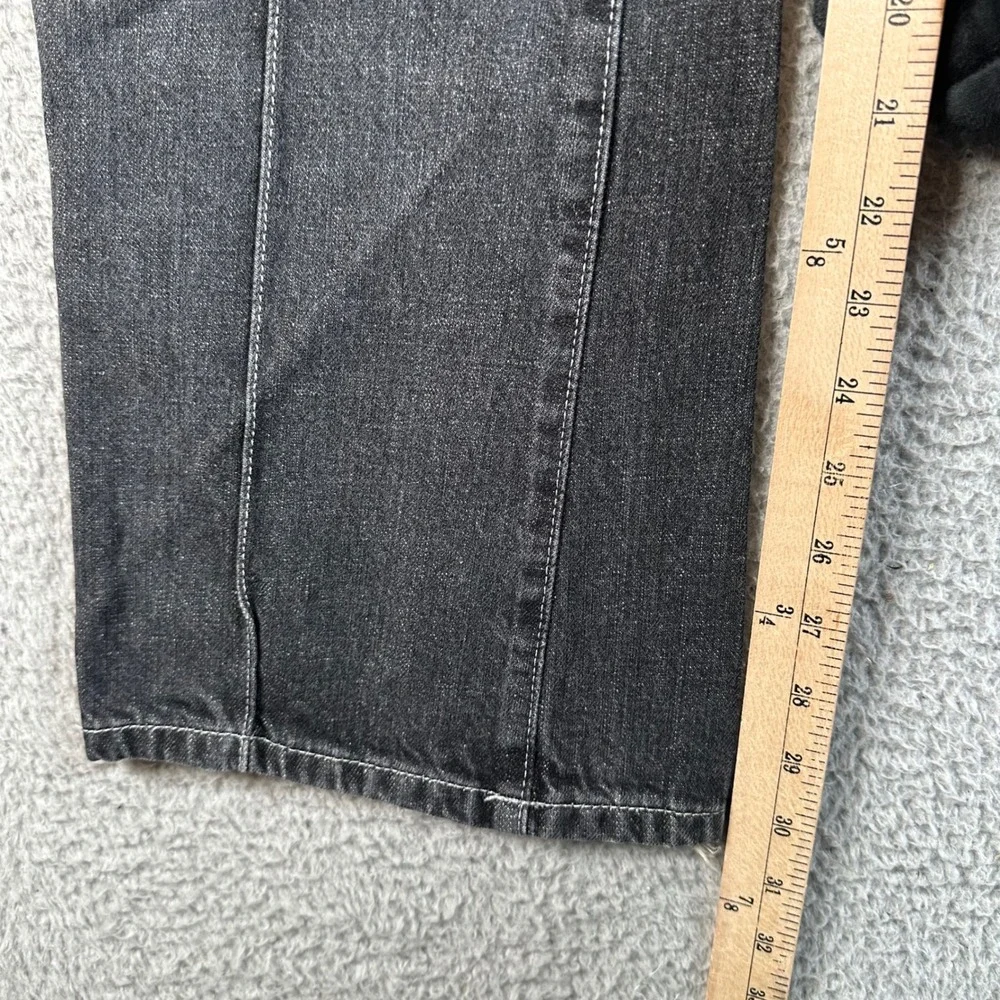 Y2K Polo Jeans Co Ralph Lauren Women 10 Bootcut Pintuck Faded Black Grunge Indie